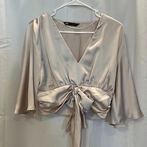Zara Cropped blouse